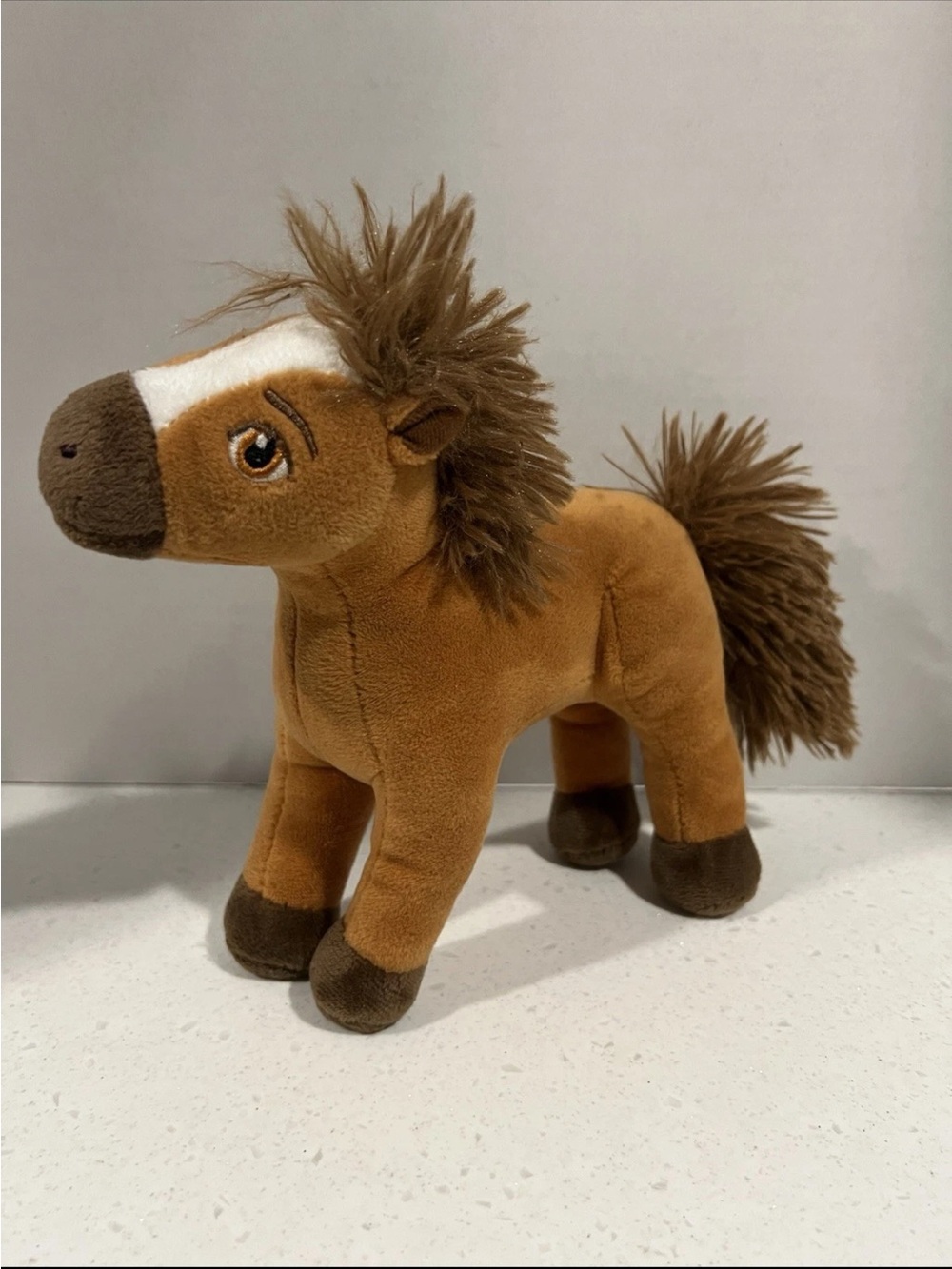 Dreamworks Untamed Spirit Riding Plush Horse Brown Stuffed Animal Toy 8”